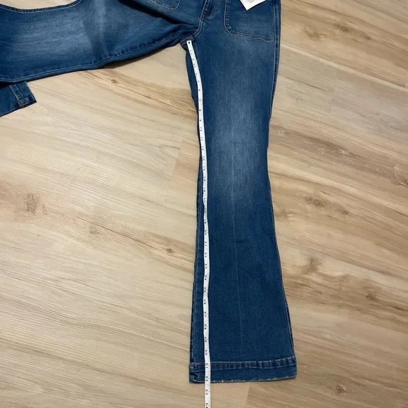 Wonderly Dark Blue Flare Jeans Women Size 6R - Picture 12 of 14
